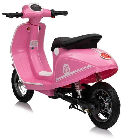 Bili Bike Elektrinis retro stiliaus paspirtukas su 350W varikliu, vaikams nuo 6 metų, cianas