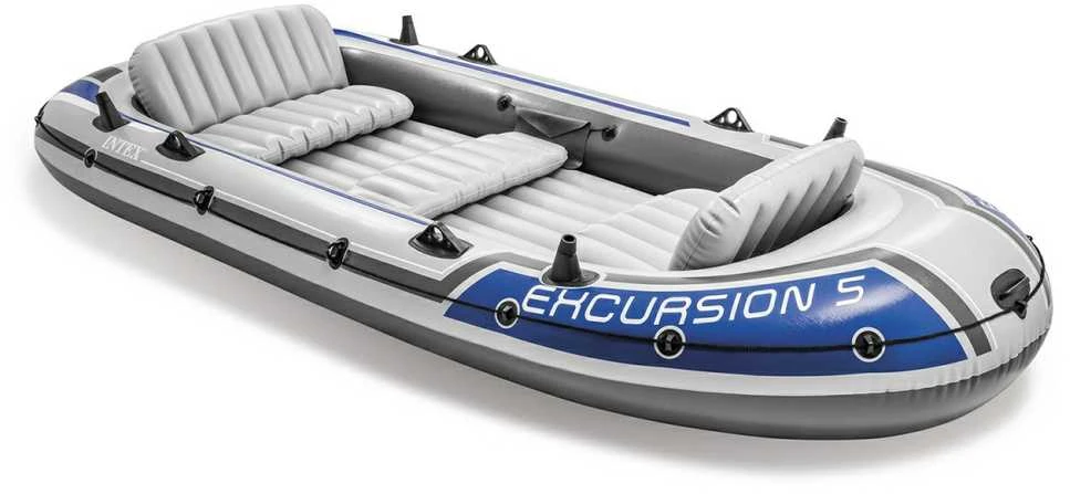 Pripučiama valtis INTEX Excursion 5 /5 asmenims, komplektas. 366x168x43cm