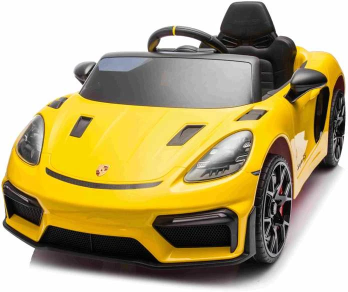 Roger Elektromobilis Porsche Spyder RS 718 geltonas