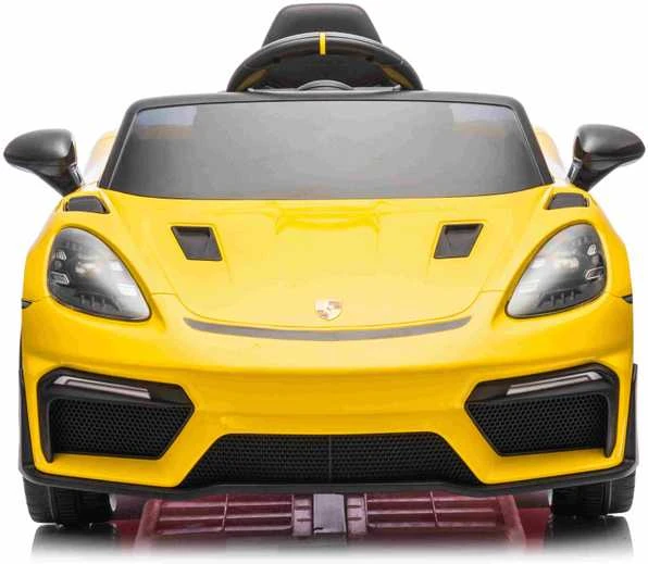 Roger Elektromobilis Porsche Spyder RS 718 geltonas
