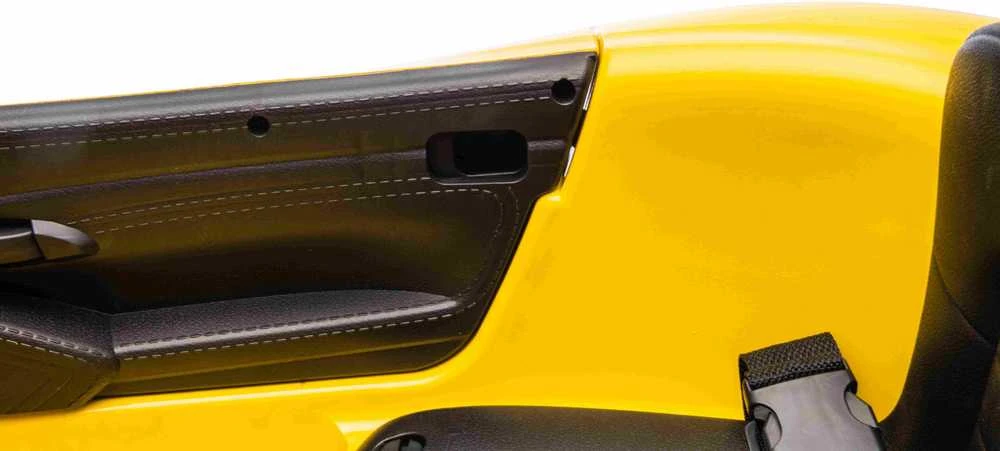 Roger Elektromobilis Porsche Spyder RS 718 geltonas