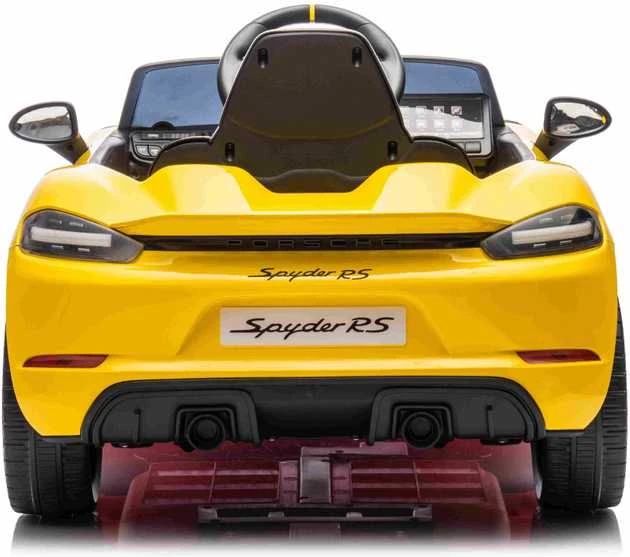 Roger Elektromobilis Porsche Spyder RS 718 geltonas