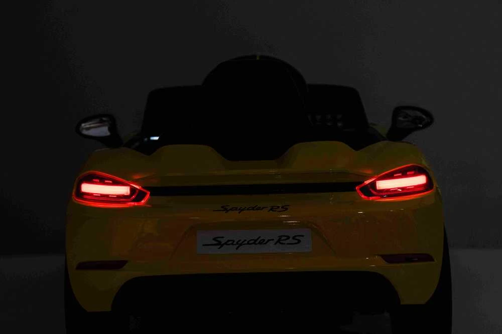 Roger Elektromobilis Porsche Spyder RS 718 geltonas