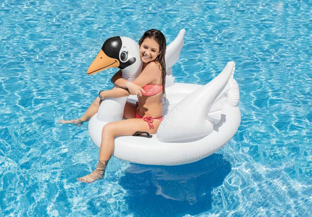Pripučiamas čiužinys „Swan“, 130 x 102 x 99 cm, INTEX, 57557