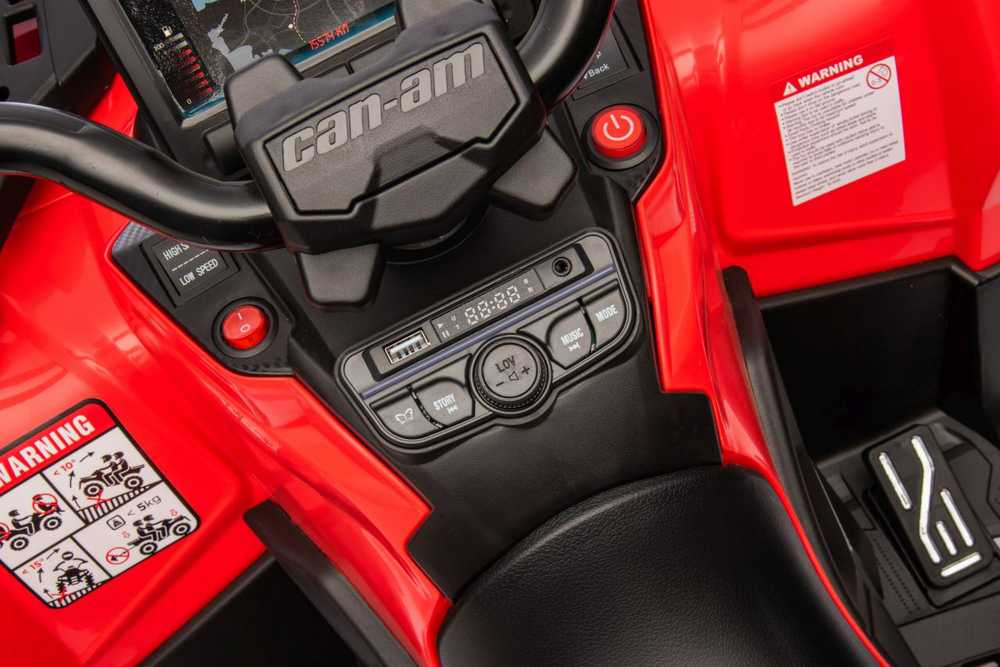 Quad Can Am Outlander ATV Raudona