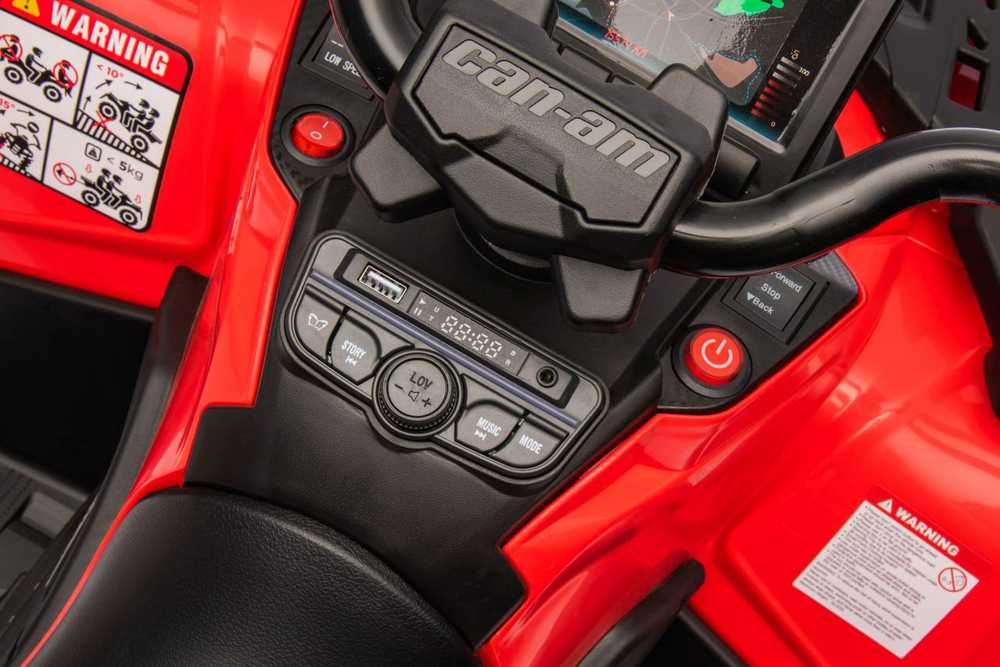 Quad Can Am Outlander ATV Raudona
