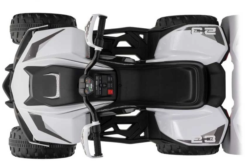 Elektrinis keturratis Fast Wheel, Baltas