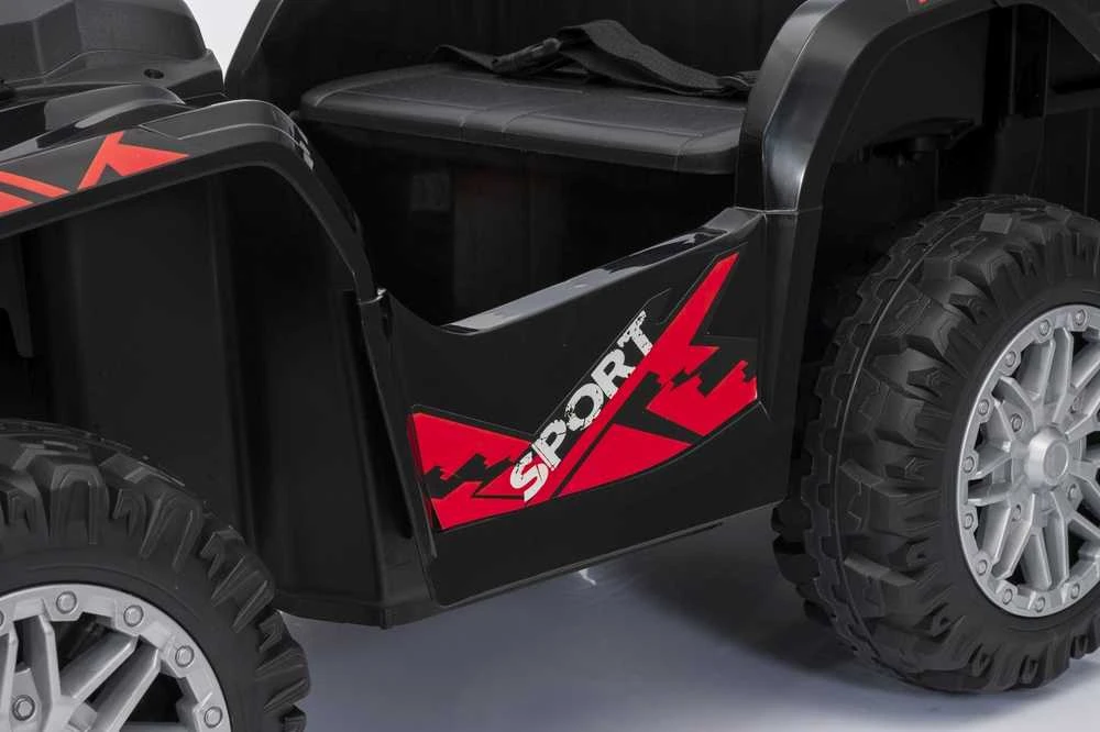Dvivietis elektrinis keturratis Extreme Sport TX ATV 4x4, Juodas