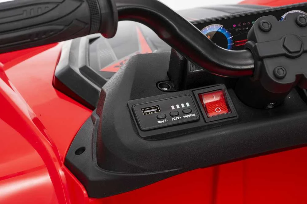 Dvivietis elektrinis keturratis Extreme Sport TX ATV 4x4, Raudona