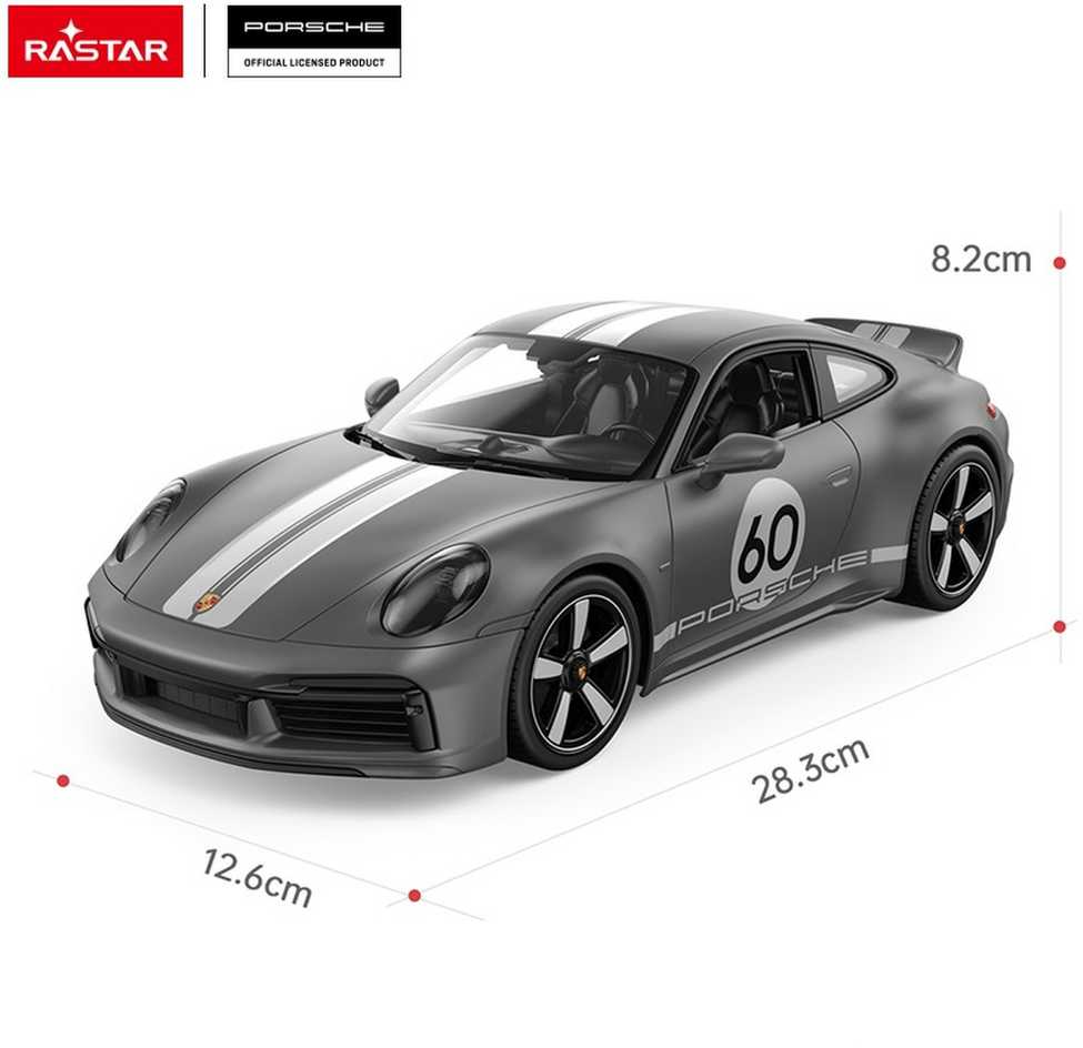 Nuotoliniu būdu valdomas automobilis RASTAR Porsche 911 Sport Classic 1:16