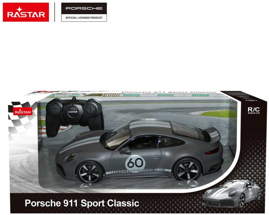 Nuotoliniu būdu valdomas automobilis RASTAR Porsche 911 Sport Classic 1:16