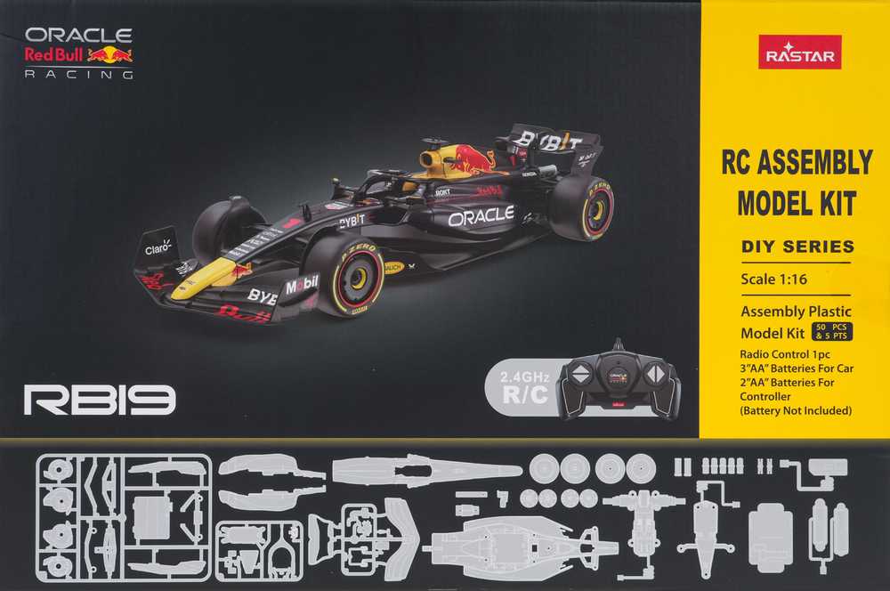 RASTAR 1:16 R/C surenkamas ir R/C valdomas automodelis Oracle Raudona Bull Racing RB19, 92600