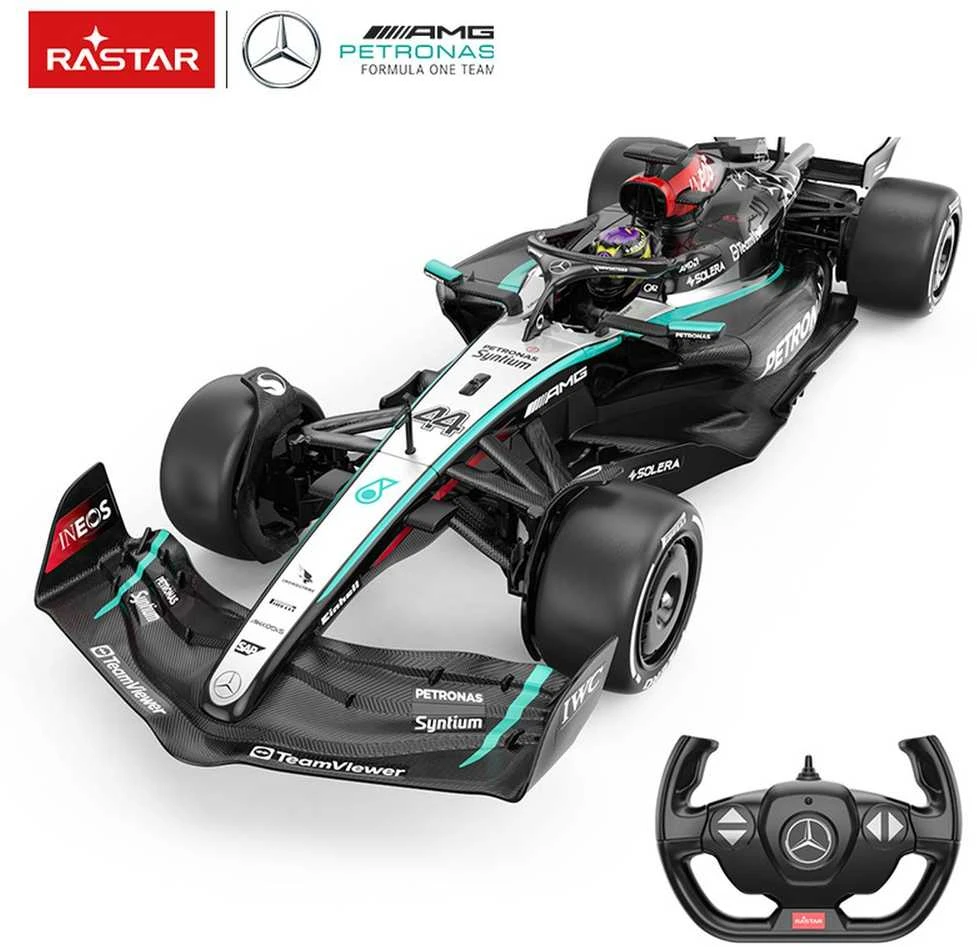 Nuotoliniu būdu valdomas automobilis Mercedes AMG F1 W15 E R/C, mastelis 1:12, Rastar 10250