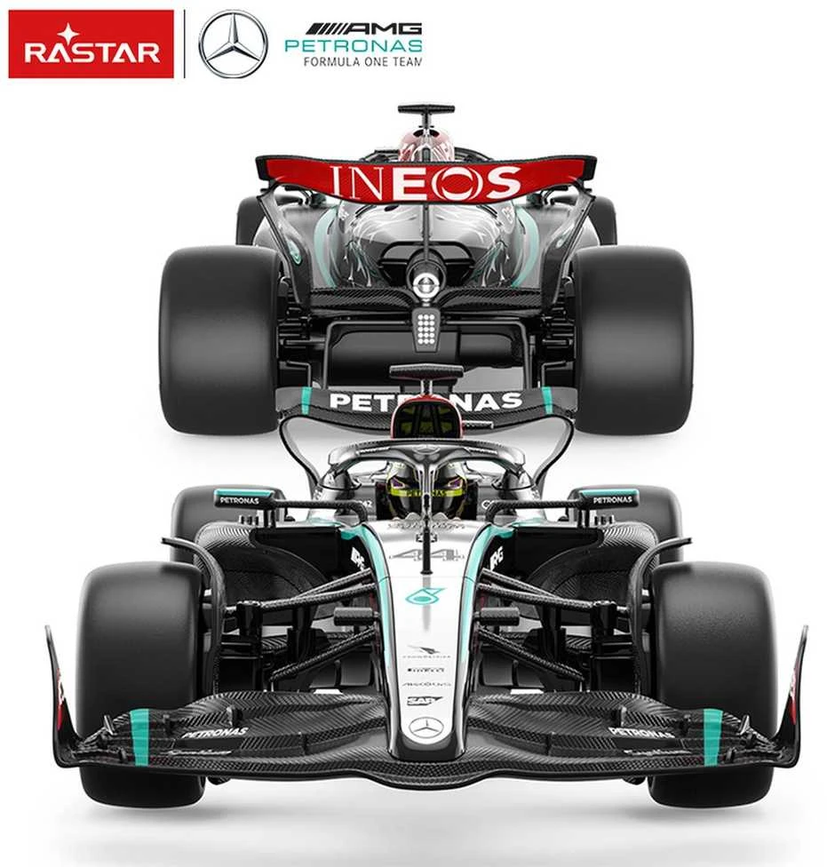 Nuotoliniu būdu valdomas automobilis Mercedes AMG F1 W15 E R/C, mastelis 1:12, Rastar 10250