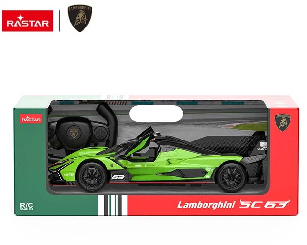 Nuotoliniu būdu valdomas automobilis Lamborghini SC63 LMDH R/C, mastelis 1:14, Rastar 10150