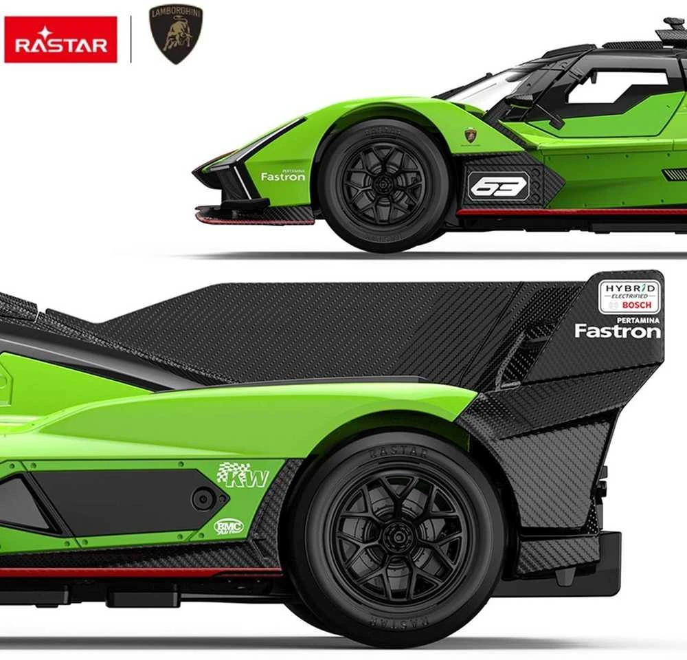 Nuotoliniu būdu valdomas automobilis Lamborghini SC63 LMDH R/C, mastelis 1:14, Rastar 10150