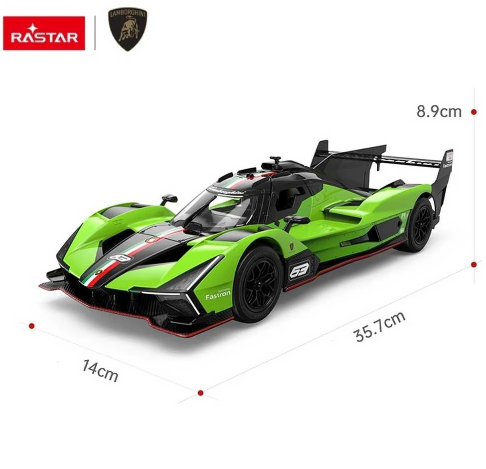 Nuotoliniu būdu valdomas automobilis Lamborghini SC63 LMDH R/C, mastelis 1:14, Rastar 10150