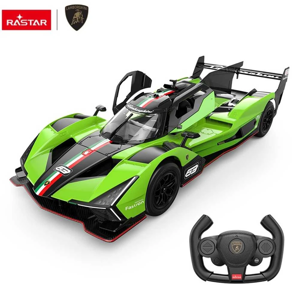 Nuotoliniu būdu valdomas automobilis Lamborghini SC63 LMDH R/C, mastelis 1:14, Rastar 10150