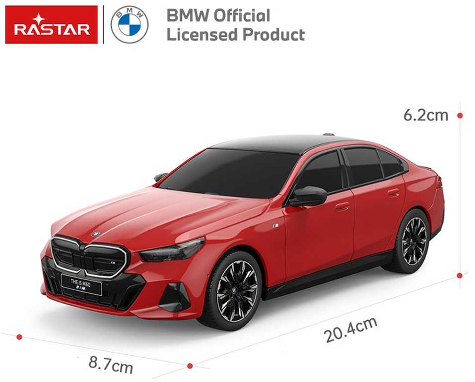 Autko R/C 1:24 BMW i5 Raudona RASTAR
