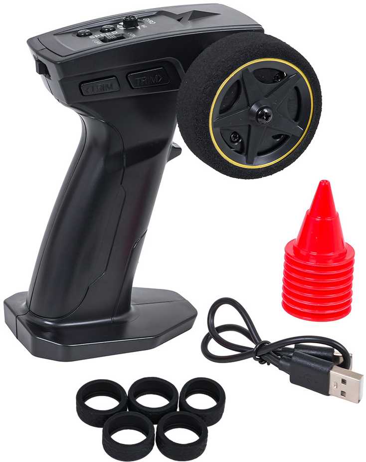 Nuotoliniu būdu valdomas drift automobilis 1:43 baltas su priedais
