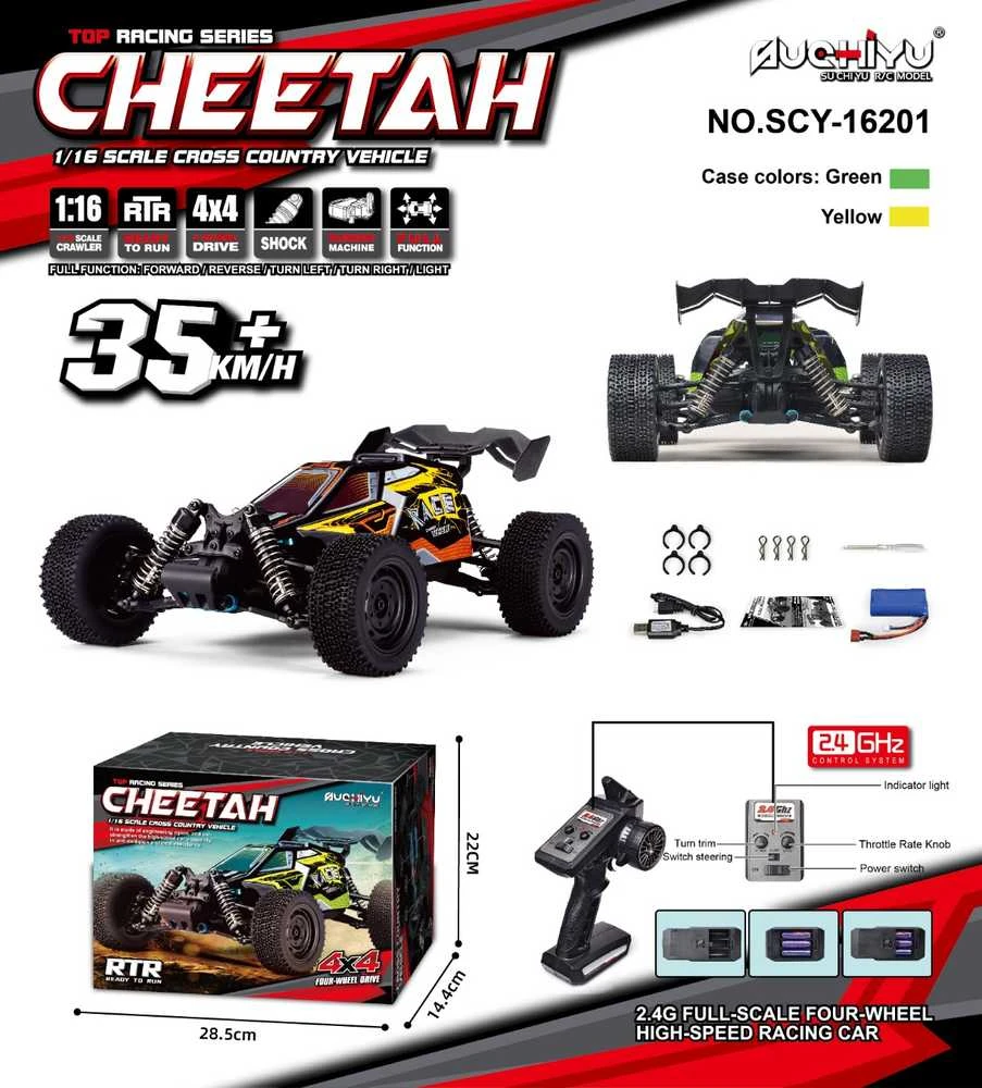 Ramiz Nuotoliniu būdu valdomas CHEETAH lenktyninis automobilis 1:16