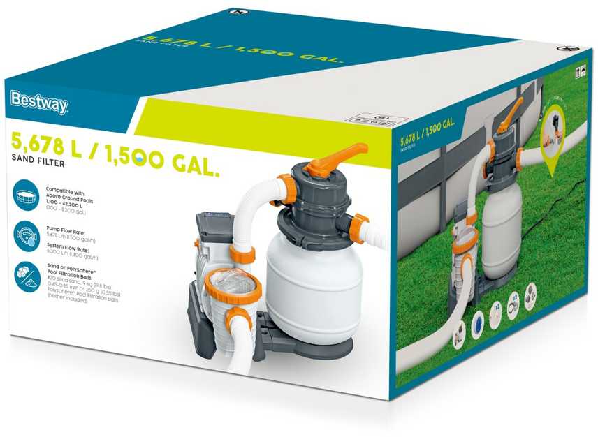 Smėlio filtravimo siurblys baseinams Bestway 58497, 5678L/h