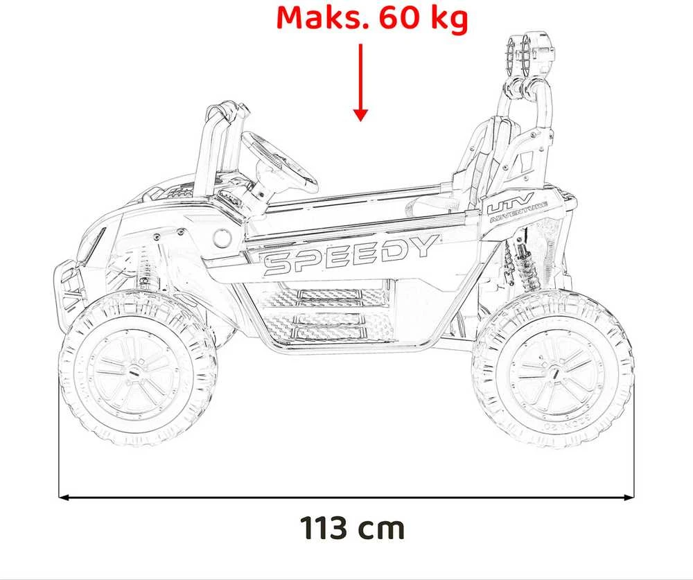 Super Toys Važiuoklė Buggy SPEEDY 4x4 Juodas