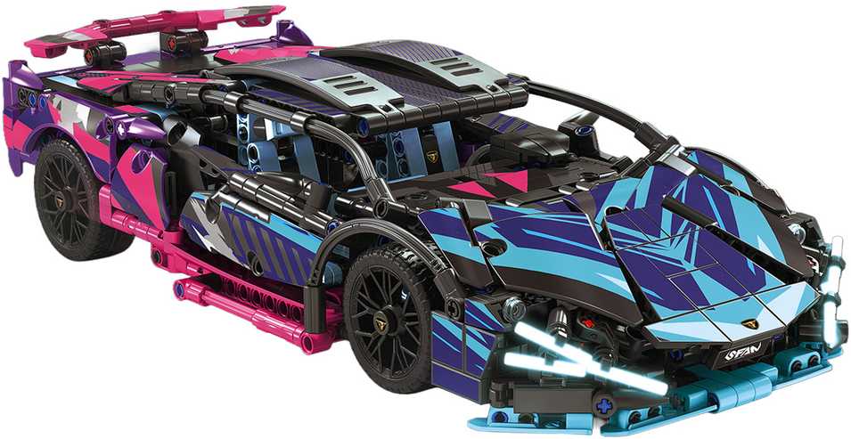 RAMIZ Sportinių automobilių kaladėlės 1280 vnt