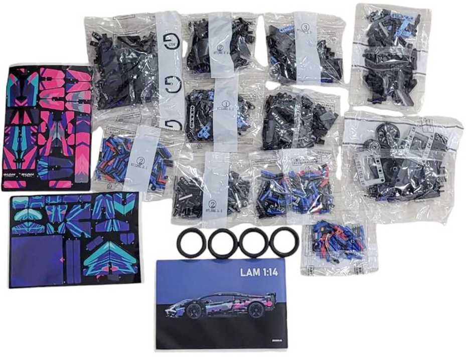 RAMIZ Sportinių automobilių kaladėlės 1280 vnt