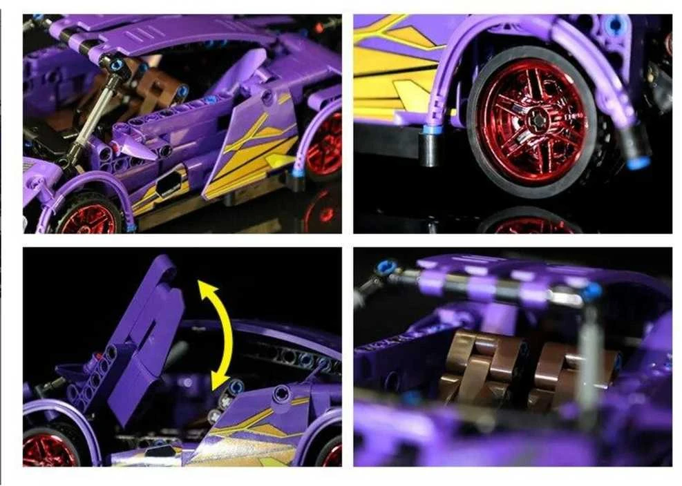 Ramiz Konstruktorius Violetinis sportinis automobilis 470 el.