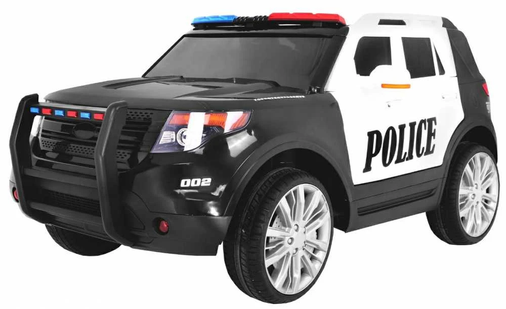 Ramiz Elektromobilis Policija + Sirenos + Megafonas, Juodas