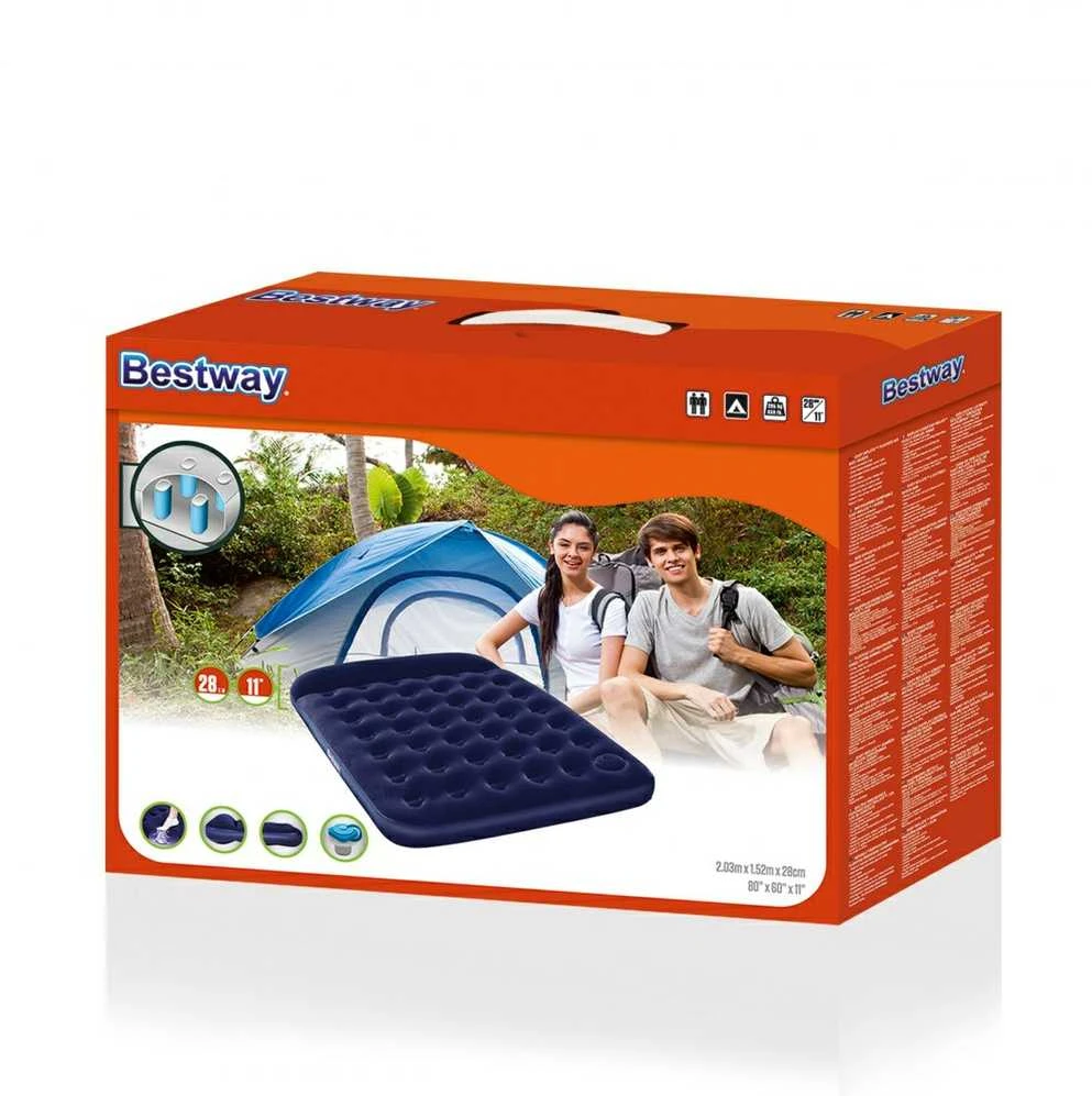 Bestway Air Mattress Queen pripučiamas čiužinys su įmontuota pompa 203x152 67226