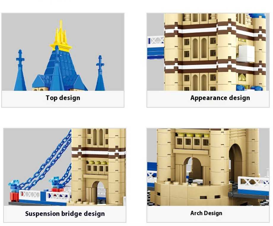 Statybiniai blokai Tower Bridge 1054 vnt