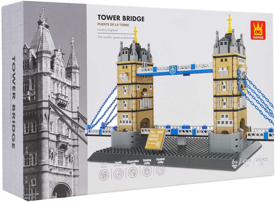 Statybiniai blokai Tower Bridge pastatų serijos rinkinys 969 vnt