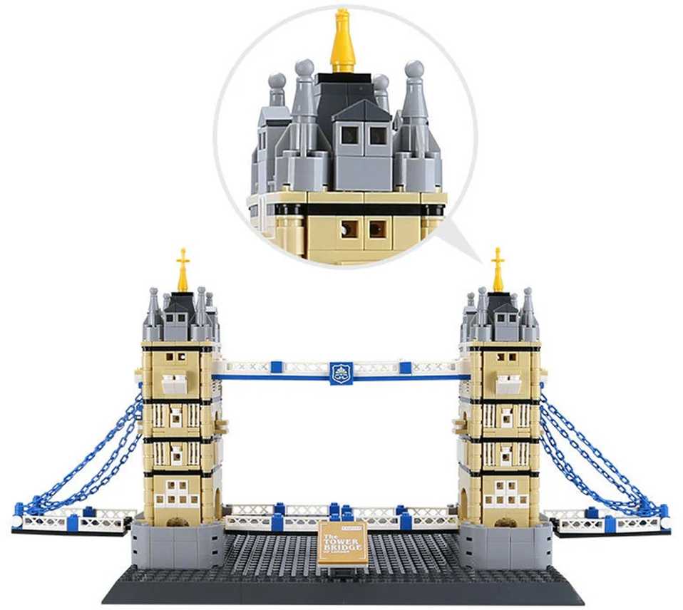 Statybiniai blokai Tower Bridge pastatų serijos rinkinys 969 vnt