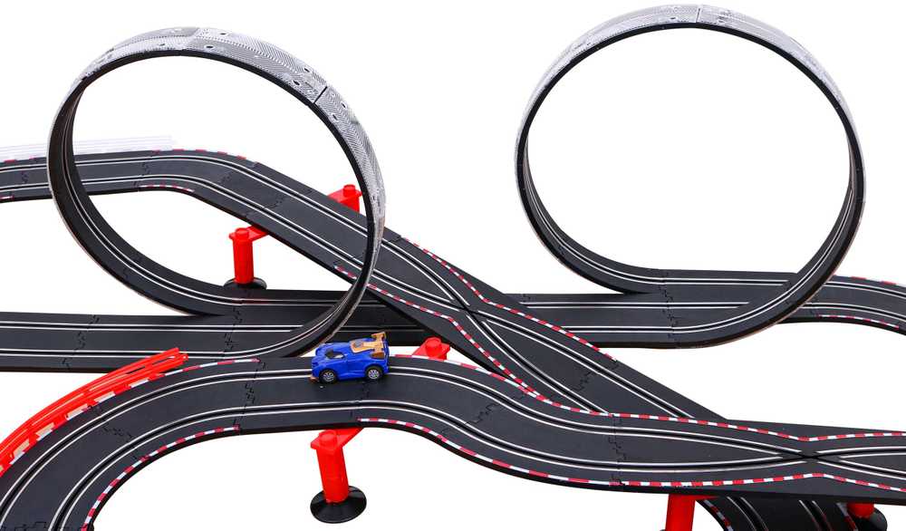DWM Lenktynių trasa su 2 automobiliais ir apšvietimu 1:43
