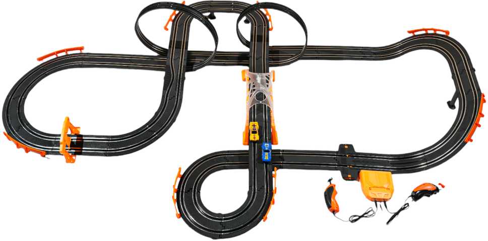 Lenktynių trasa TRACK MASTER su apšvietimu ir priedais