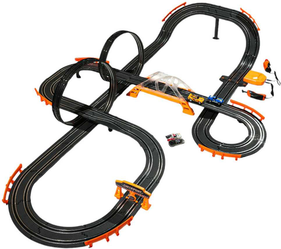 Lenktynių trasa TRACK MASTER su apšvietimu ir priedais