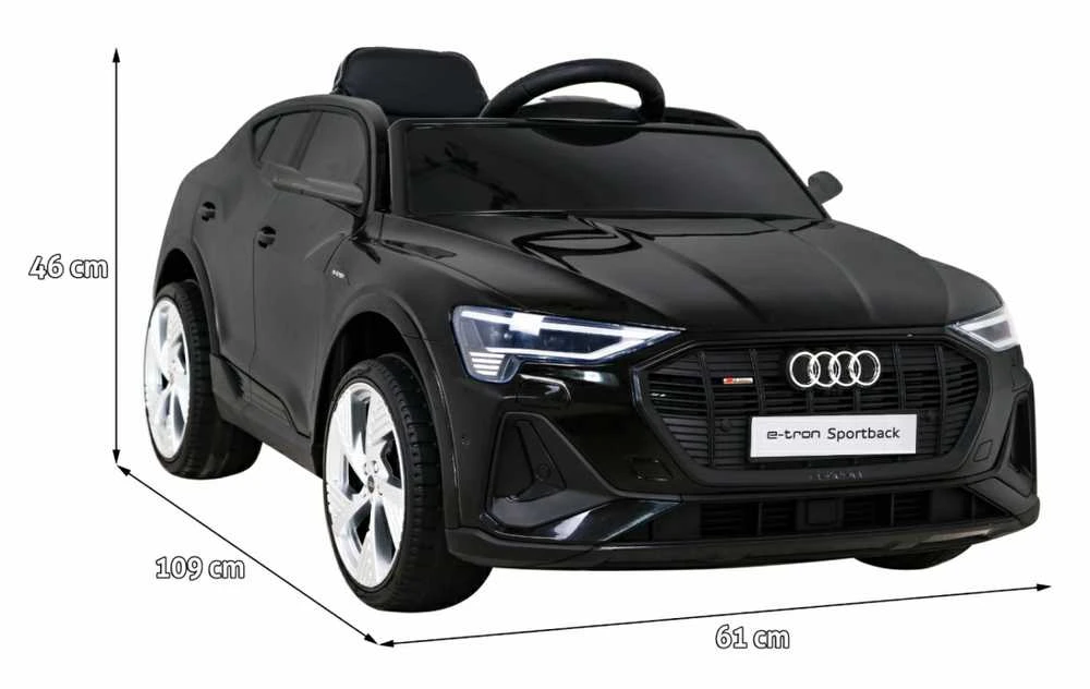 Ramiz Elektromobilis vaikams Audi E- Tron QLS-6688, 4x4, juodas