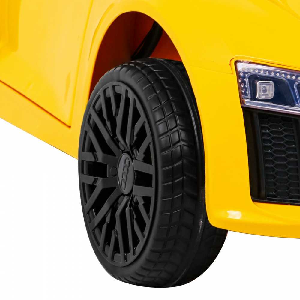 RAMIZ Elektromobilis Audi R8 geltonas su pulteliu