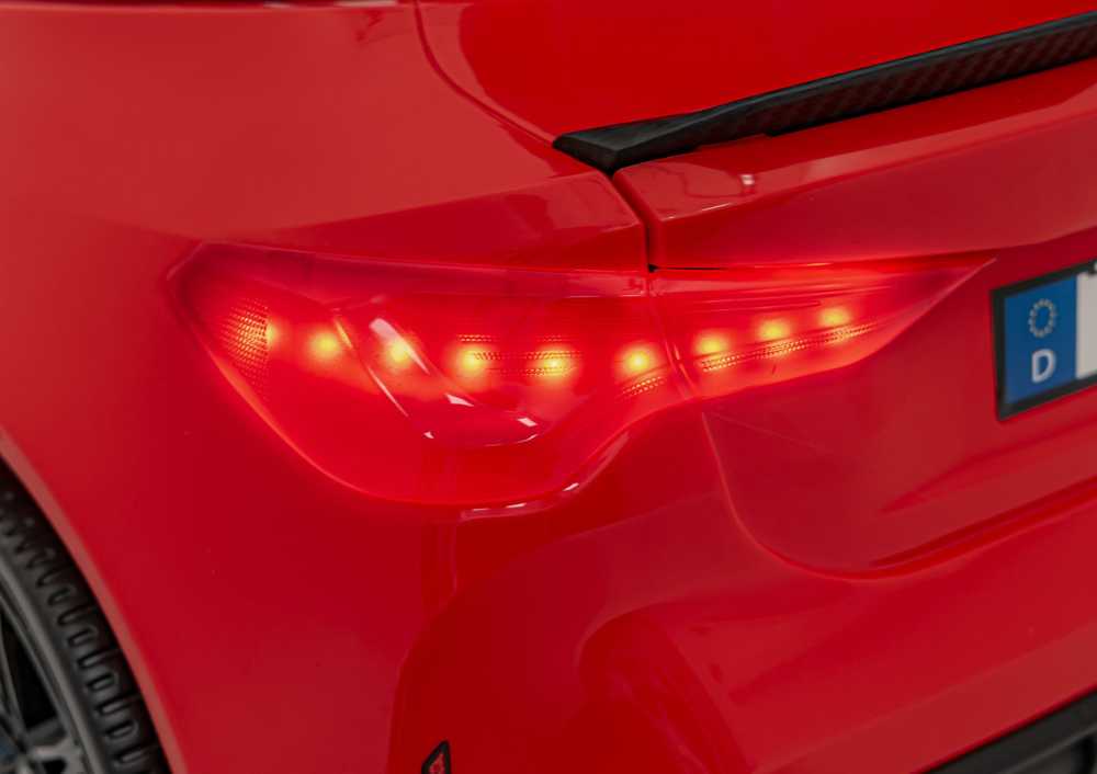 Ramiz Vaikiškas elektromobilis BMW M4 raudonas