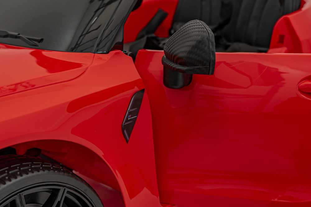 Ramiz Vaikiškas elektromobilis BMW M4 raudonas