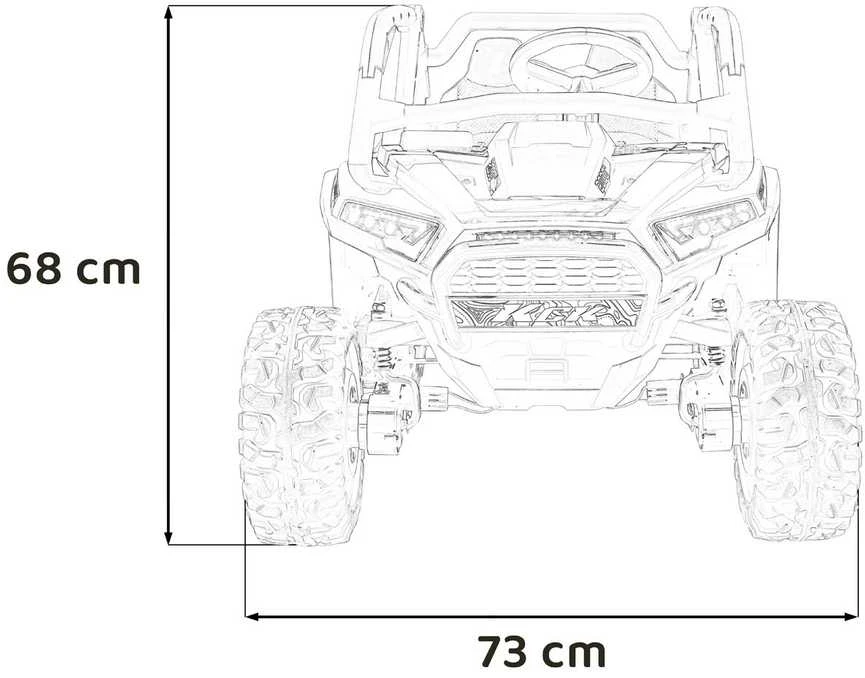 1Life Elektromobilis Buggy 4x4 KCK 24V Baltas