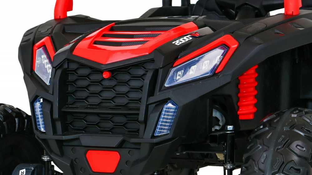 Ramiz Raudon ATV lenktyninis bagis 2 vaikams + 4x4 pavara + nuotolinio valdymo pultas + lėtas užvedimas + MP3 LED