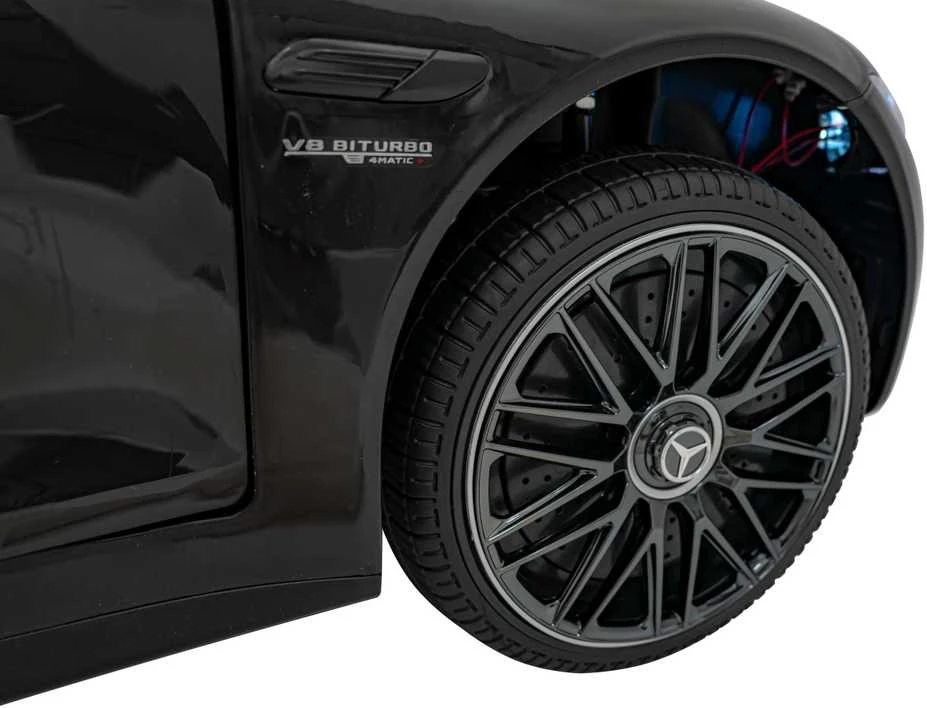 Vaikiškas elektrinis Mercedes Benz AMG SL63 su LED šviesomis ir muzikos funkcija