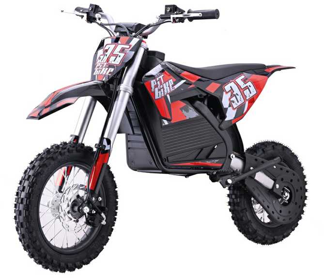 1Punkt Elektrinis motociklas PIT BIKE, Raudona