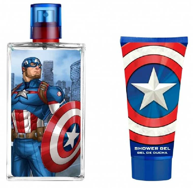 Fragrances For Children "Marvel Captain America" tualetinis vanduo su purškikliu 100 ml, 3 dalių rinkinys
