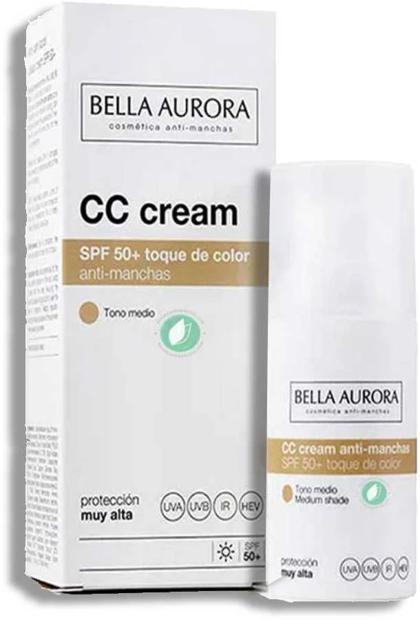 Bella Aurora CC kremas nuo pigmentinių dėmių su Spf50 vidutinio atspalvio 30ml