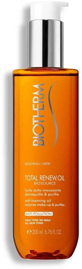 Biotherm Biosource Total Renew Oil Self Foaming valomasis veido aliejus, 200 ml