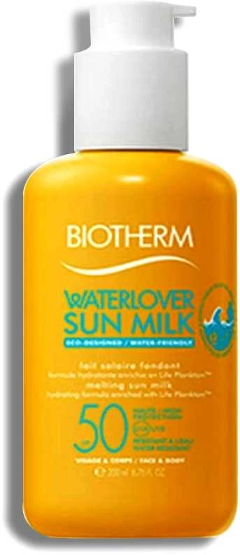 Biotherm Waterlover Sun Milk SPF 50 Face & Body apsauginis pienelis nuo saulės veidui ir kūnui, 200 ml
